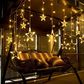 Citra LED Curtain String Lights with 12 Stars and 138 Pieces and 8 Modes Lights (Warm White) <small>(Shipping Per: MK726.30)</small>