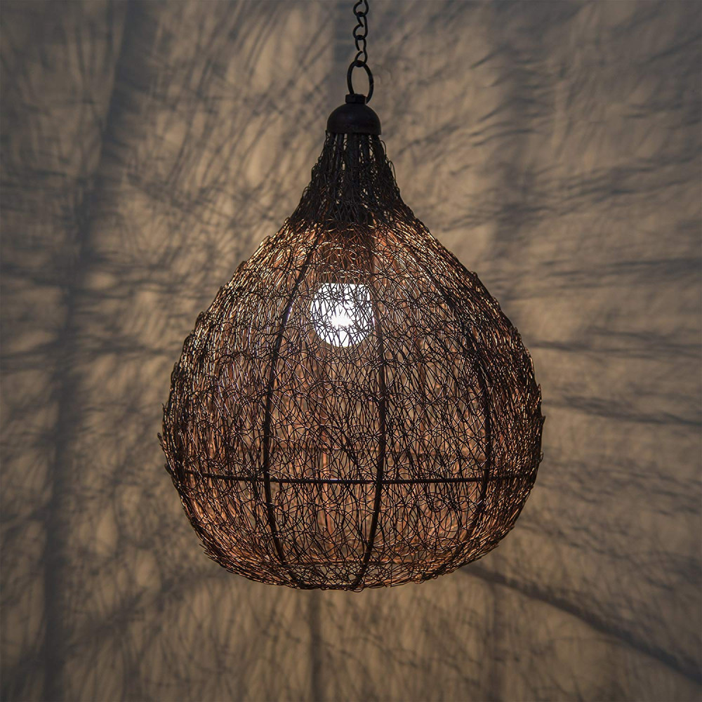 Homesake Classic Twisted Wire Crown Hanging Pendant Light, Antique Copper Hanging Fixture Lamp <small>(Shipping Per: MK1,092.95)</small>