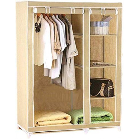 Wyvern Anything & Everything 3.5 Feet Foldable Storage Cabinet Almirah Carbon Steel Collapsible Stroage Wardrobe Organizer | Multi Purpose Almira/Racks  (Finish Color - Cream) <small>(Shipping Per: MK10,792.30)</small>