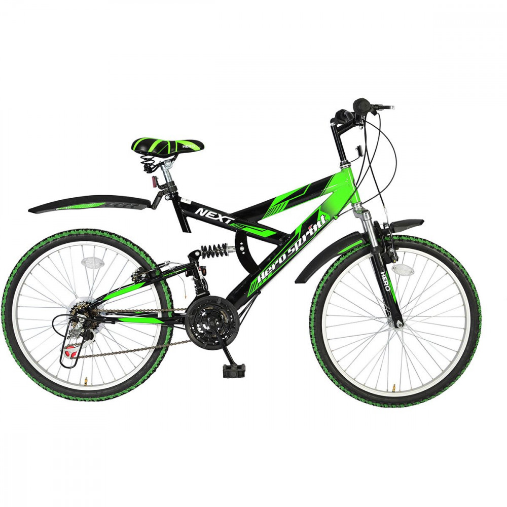 Hero Sprint Next 24T 18 Speed Mountain Cycle (Green/Black) <small>(Shipping Per: MK4.70)</small>
